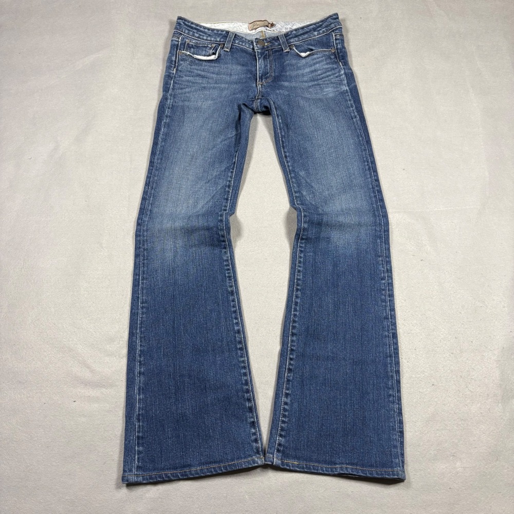 Paige Premium Denim Hollywood Hills Blue Bootcut Jeans Size 27 Low Rise Flare